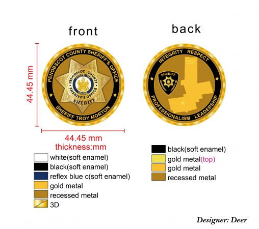 PENOBSCOT COUNTY SHERIFF'S OFFICE, BANGOR, MAINE CHALLENGE COIN - 2023